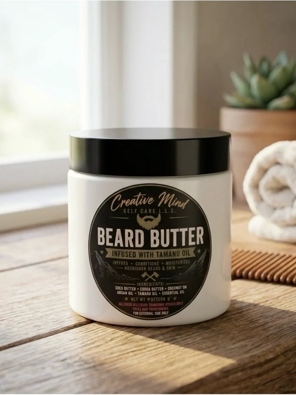 Beard Butter Infused with Tamanu Oil | 4oz Leave-In Beard Conditioner
